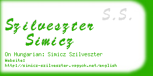 szilveszter simicz business card